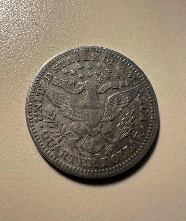 1916D Barber Quarter Reverse
