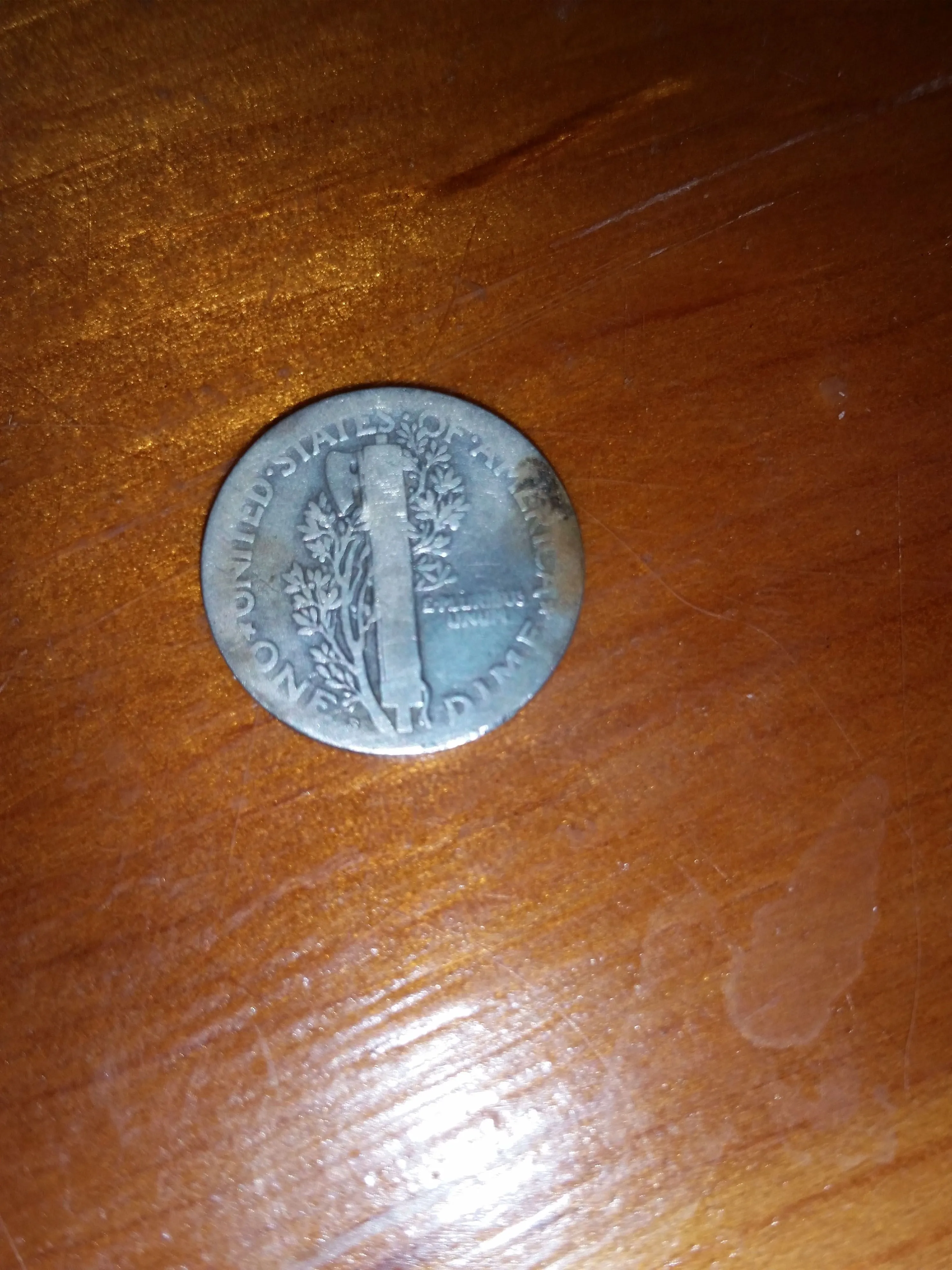 1917S Mercury Dime Reverse