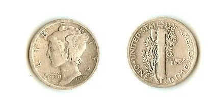 1918 Mercury Dime