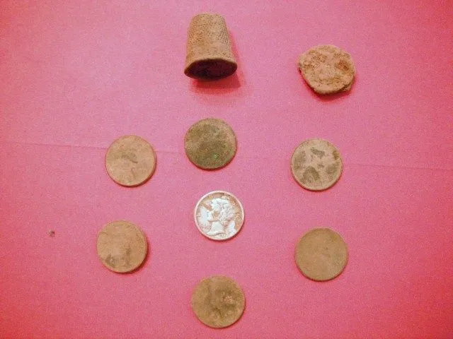1920D Merc, Wheats, Indian, 1st thimble