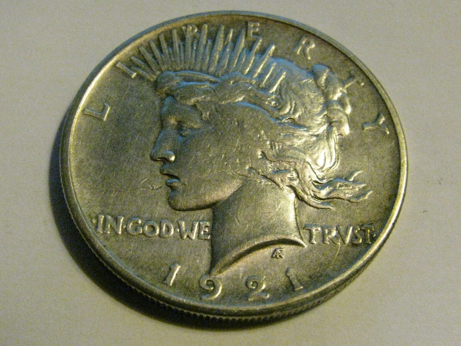 1921 Peace Dollar front