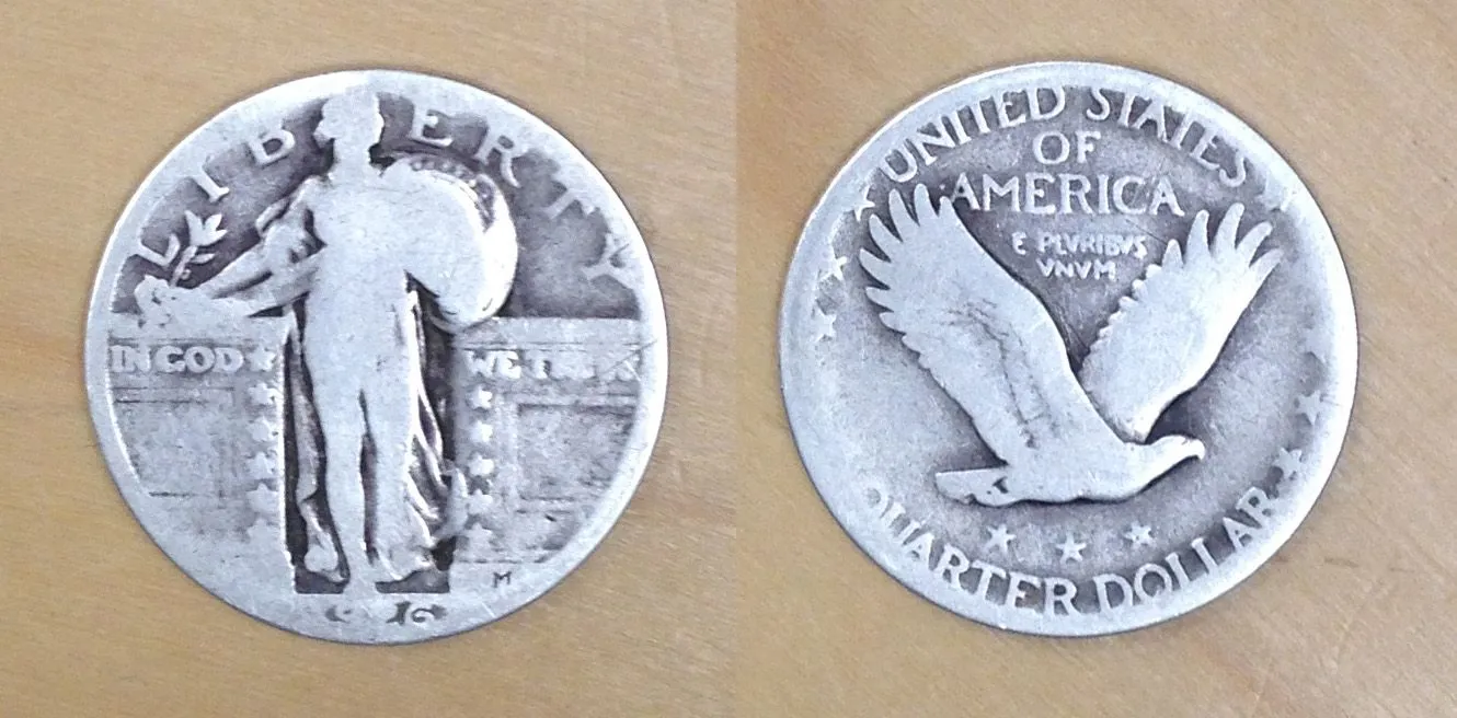 1926 Standing Liberty Quarter found off a trail in San Jose.