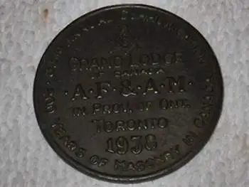 1938 Toronto Masons Badge - Found at demolished home site Bondhead ON.