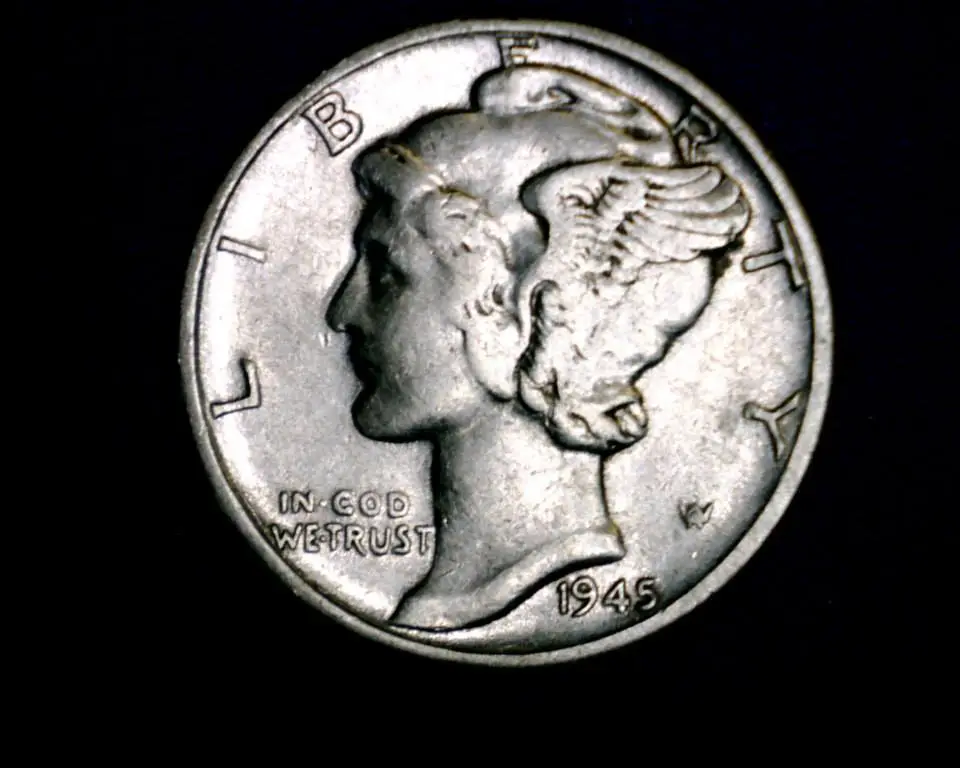 1945 Mercury dime