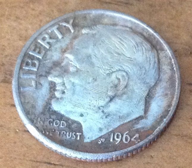 1964D Silver Roosevelt Dime
Found 01/18/17
Columbus, Ms