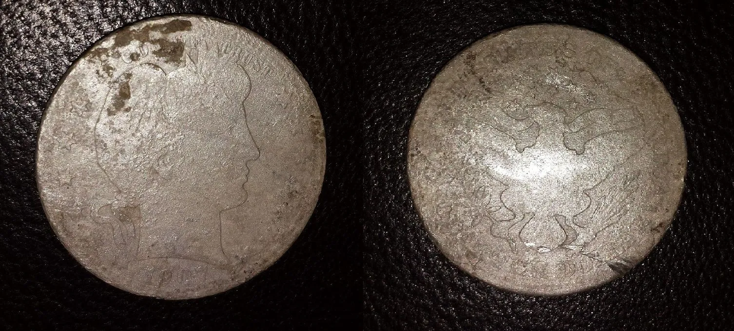 20150701 1907 Barber Quarter found on private property in Madison with the F2.