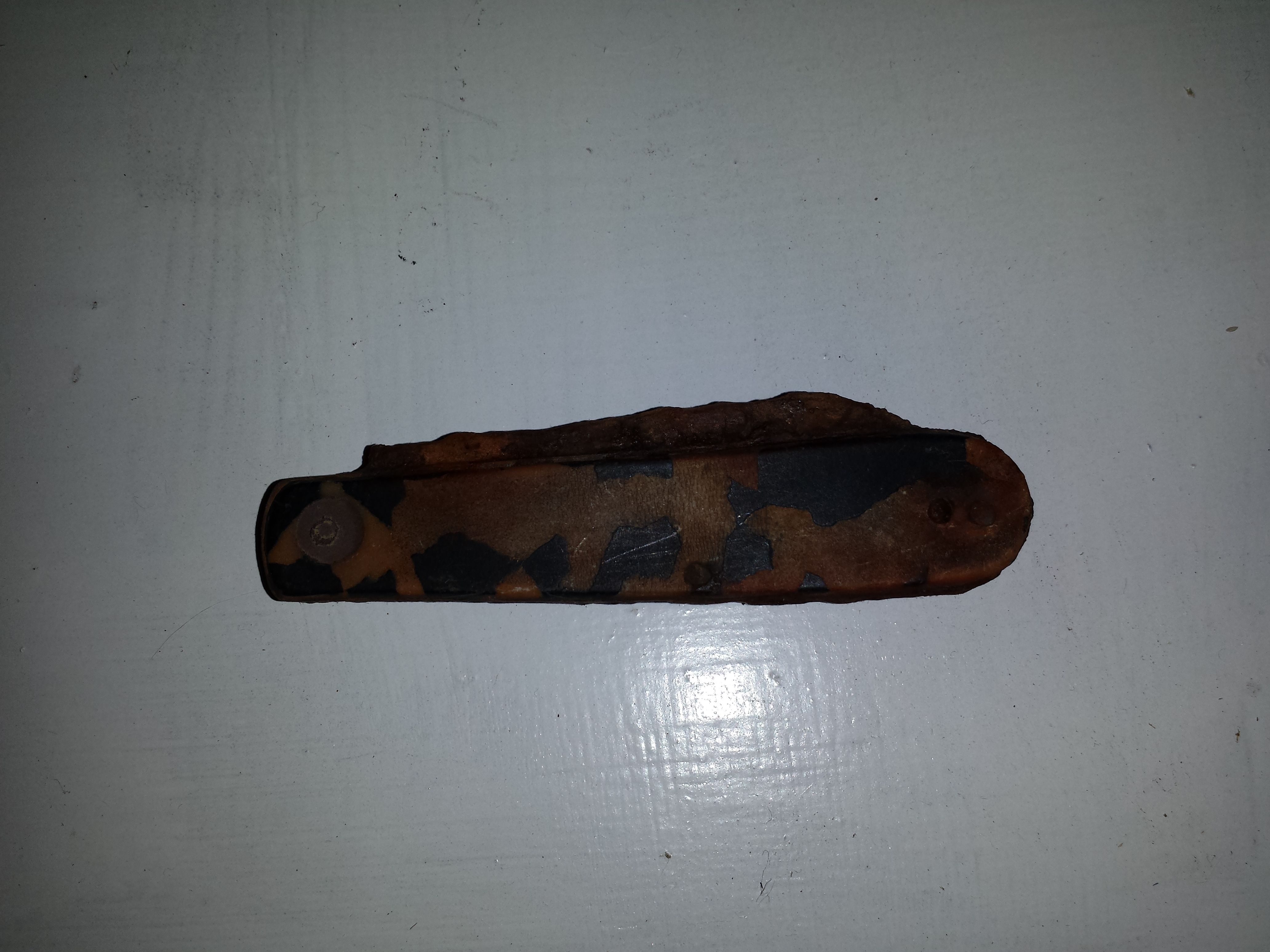 20150705  A pocket knife found around a house built in 1860 on private property in Crystal Springs with the F2.