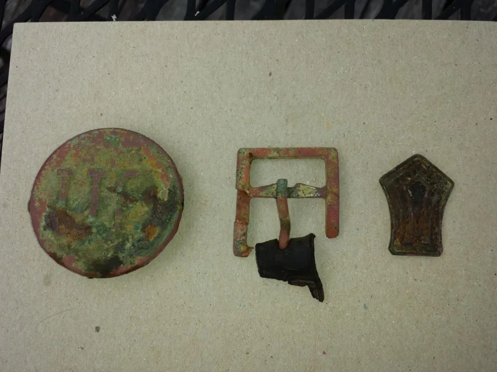 20150816 US Bridle Rosette and buckle found on private property in Madison with the F75.