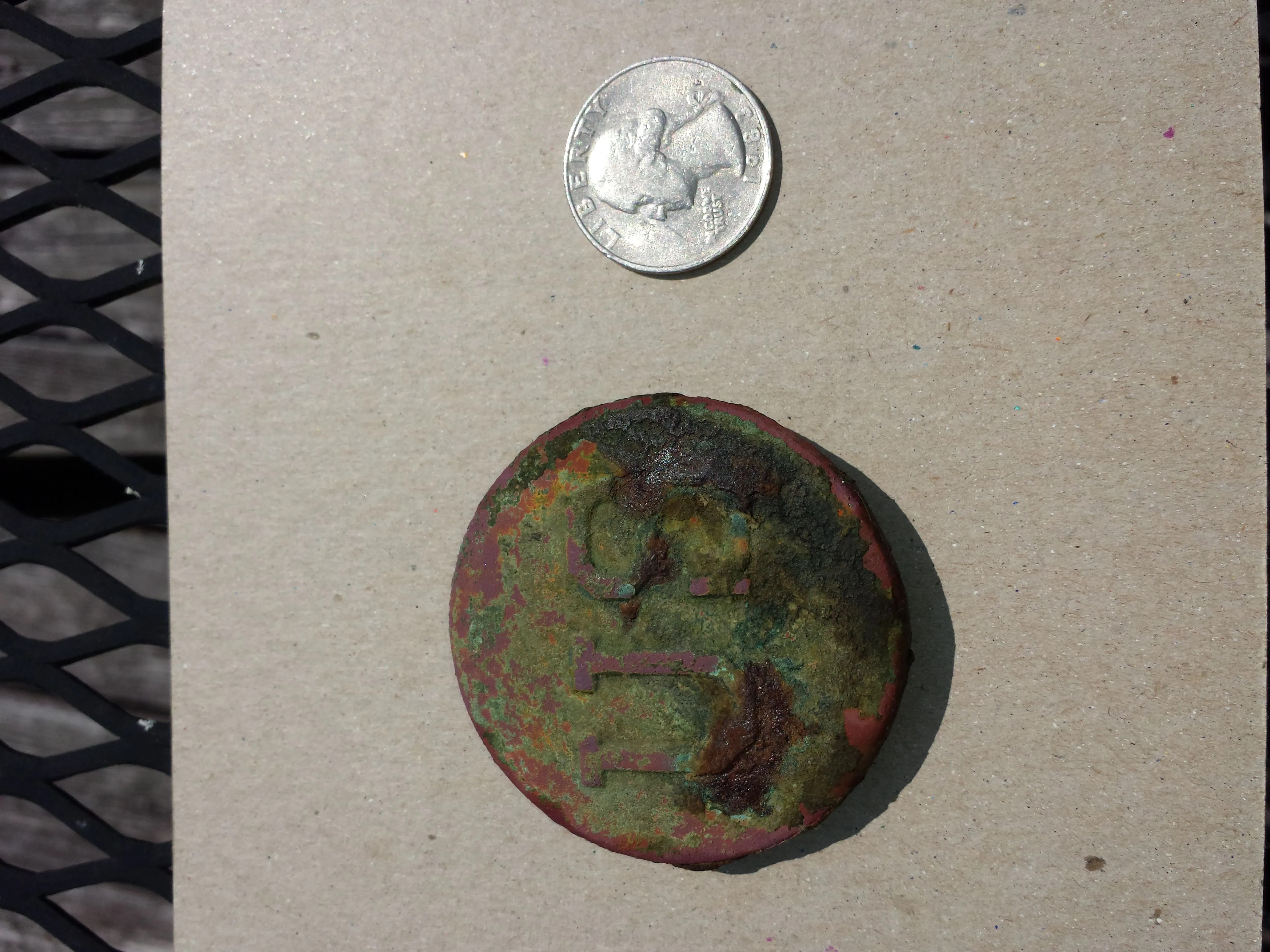 20150816 US Bridle Rosette found on private property in Madison with the F75.