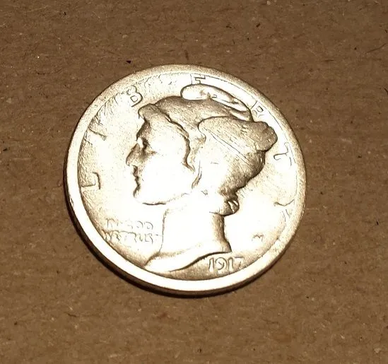 20151025 1917 Mercury dime found on private property in Crystal Spings with the F75.