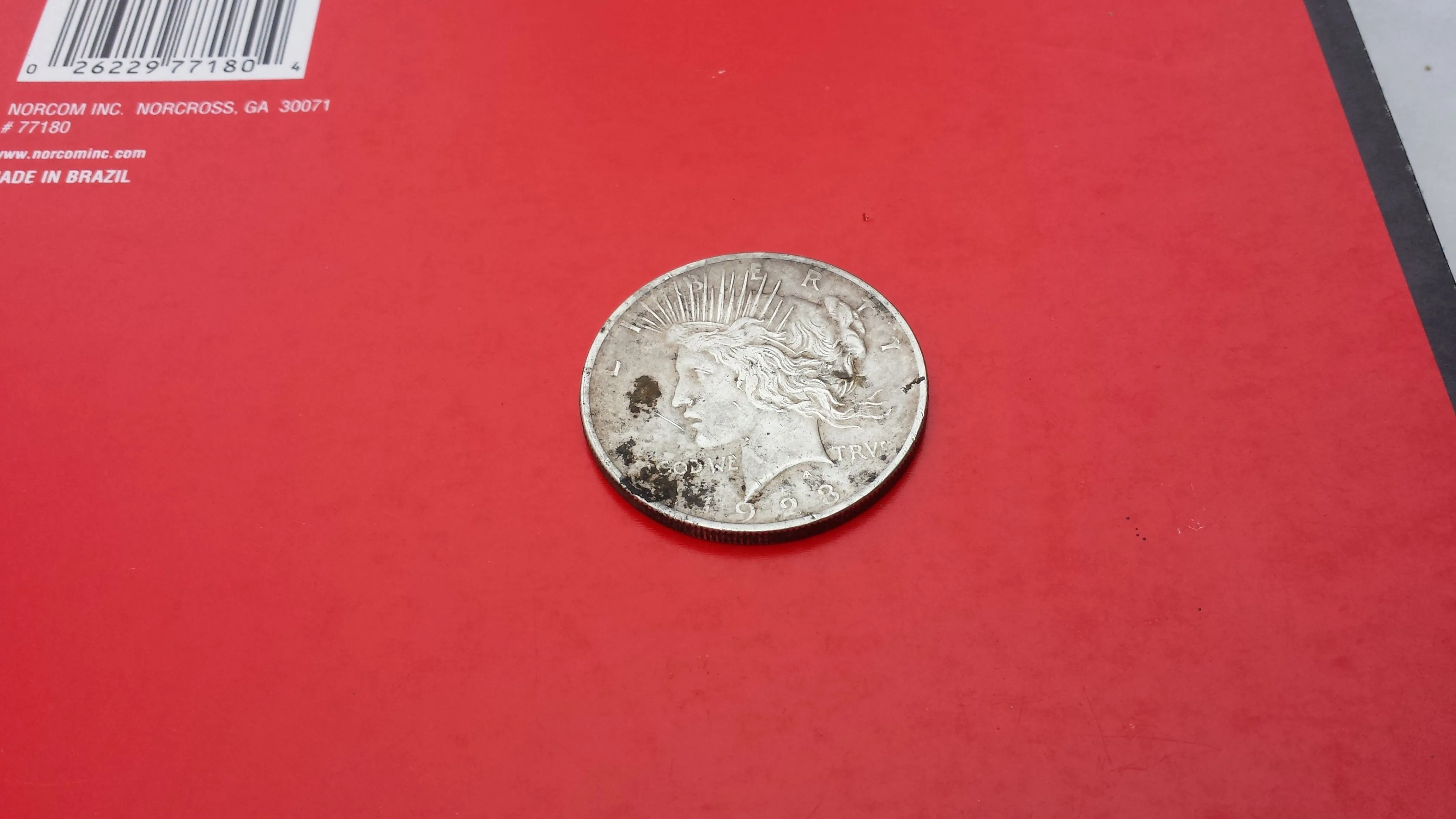 20151213 135038   1923 Peace Dollar Obverse before