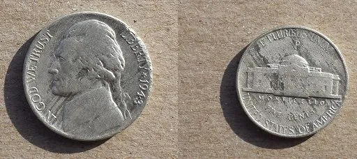 20160124 1943p war nickel found in Madison with the F75.