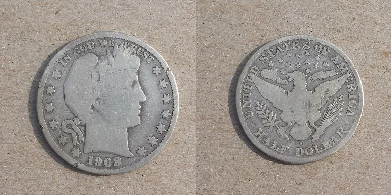 20160220 1908o Barber Half found at a door knock in Brandon with the F75.