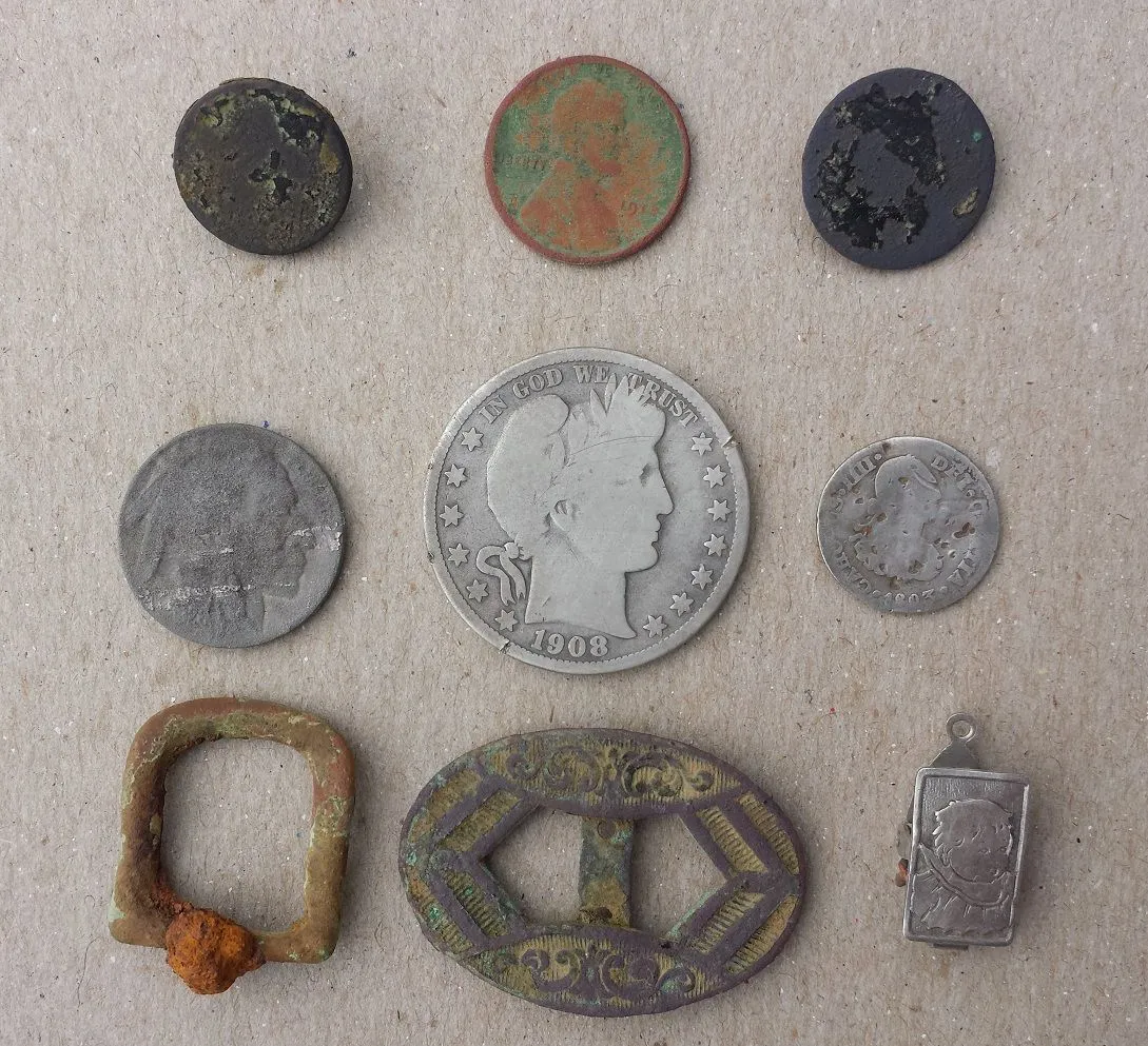 20160220 Total finds found at a door knock in Brandon with the F75.