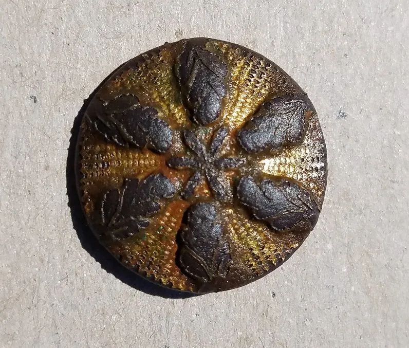 20160402 Flower Button obv. Found in Brandon with the ETRAC.