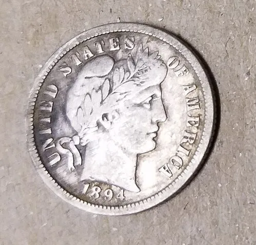 20160407 1894o Barber Dime. Found in Madison with the E-TRAC.