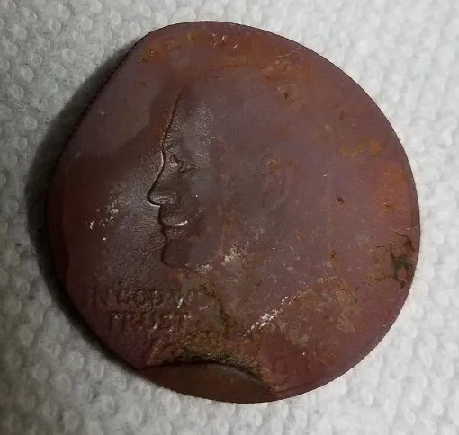 20160417 1976 Ike before cleaning and unbending. Found with the F44 in a park.