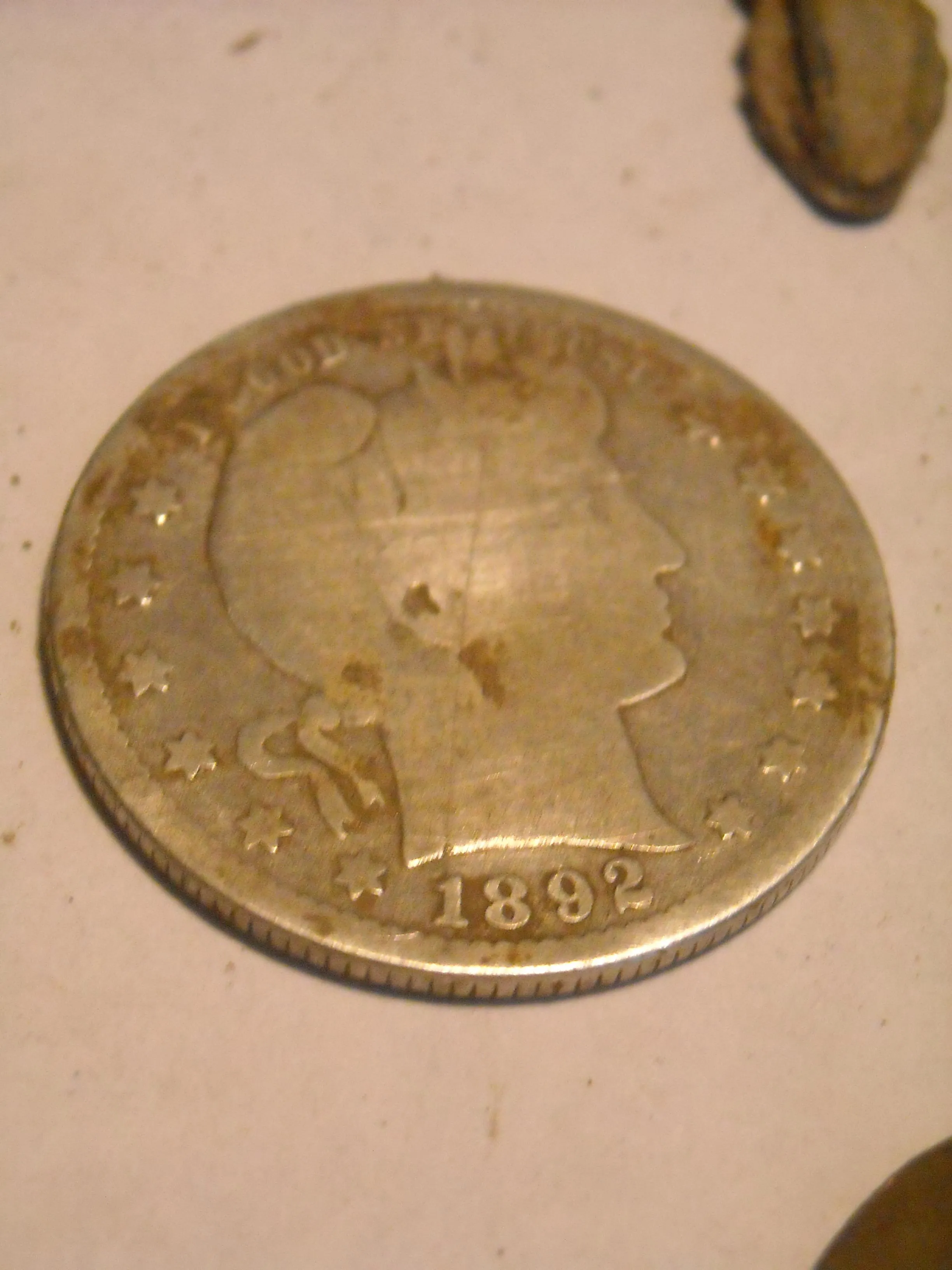 3rd Silver Ever ~ 1892-2 Barber Quarter__ 9-2009