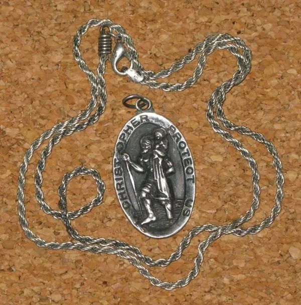 5-17-13 925 St. Christopher and 925 rope chain.