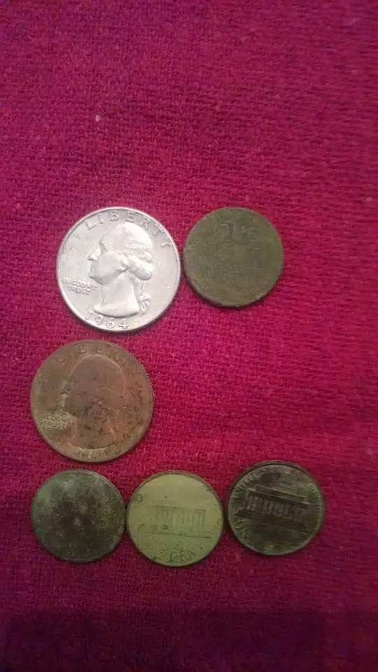 9 April 2016
1964 Silver Quarter
1947 Wheat Penny
28 cents in clad