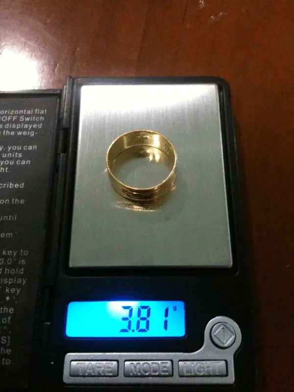 916 gold ring