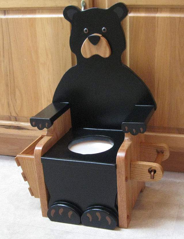 A bear Potty Chair - A chair that I made special for a friend.