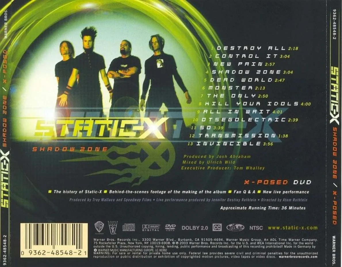 [AllCDCovers] static x shadow zone 2003 retail cd back