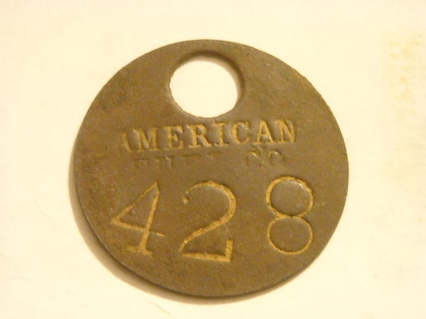 American Fuel Co. Miner Tag found in 
Trussville, Al. on 1/20/2013