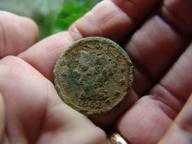 An 1852 large cent I found recently near a Baton Rouge area.