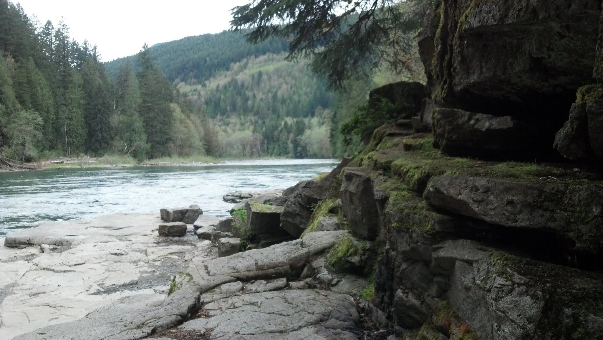 Another view of "The Swimmin Hole". Exposed bedrock.