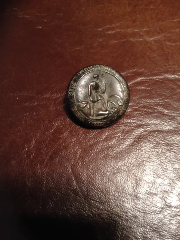 As this is in the top ten of rarest and greatest buttons I have to admit it is not mine but my dads. He found it before I started detecting. It is par