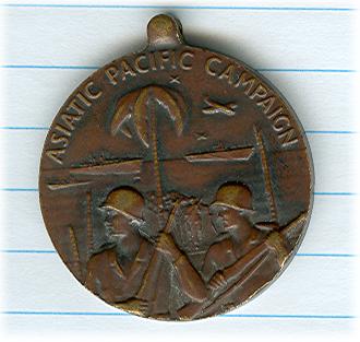 Asiatic-Pacific Campaign Medal WWII back