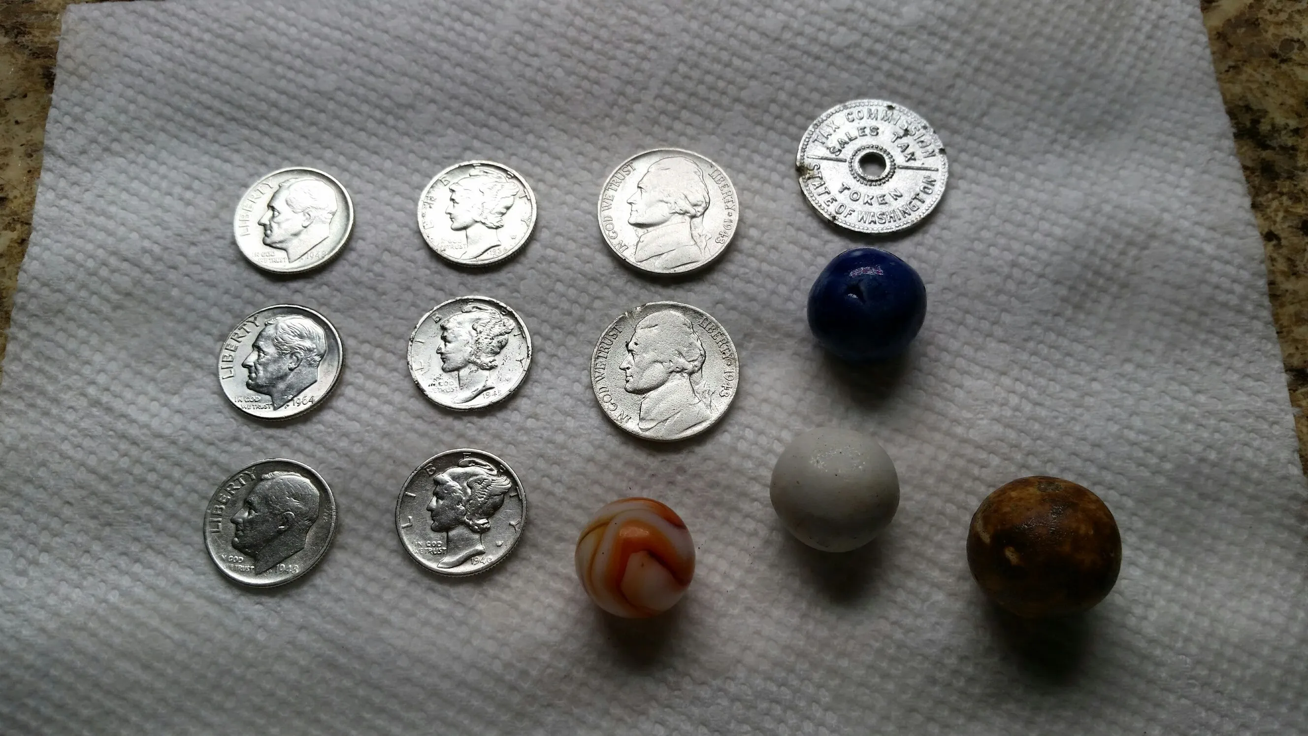 Assorted silvers.