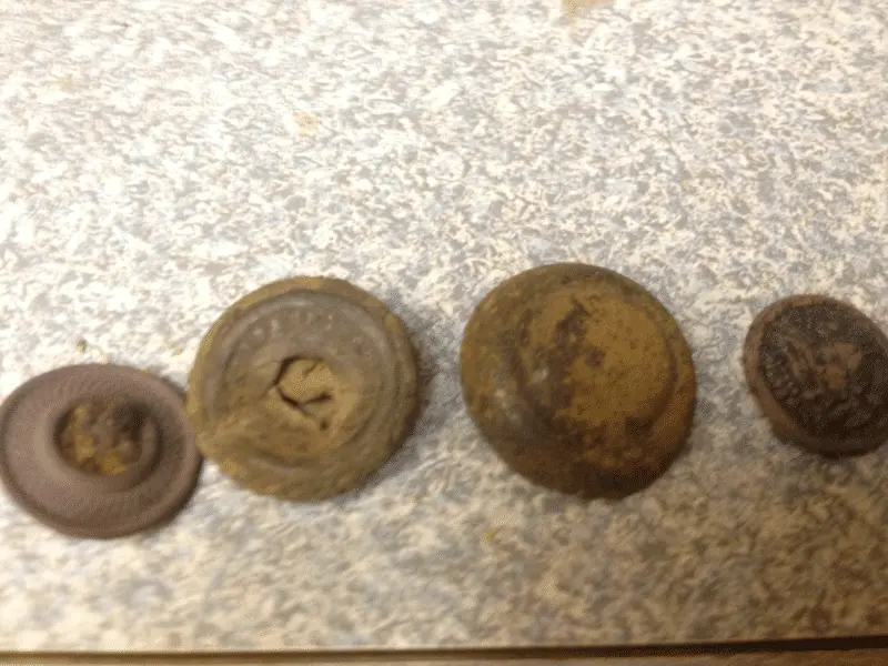 Backs of buttons. Cherokee Co.