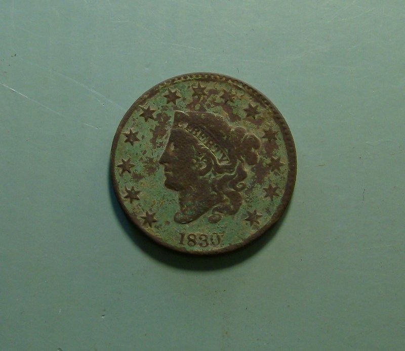 Beautiful 1830 Large Cent - Click here to see my Tnet post.  We found Spanish Silver this day, too!

http://forum.treasurenet.com/index.php/topic,2355
