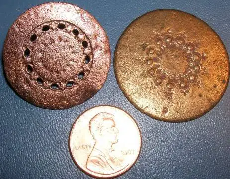 Big Copper Buttons - Copper Flat buttons