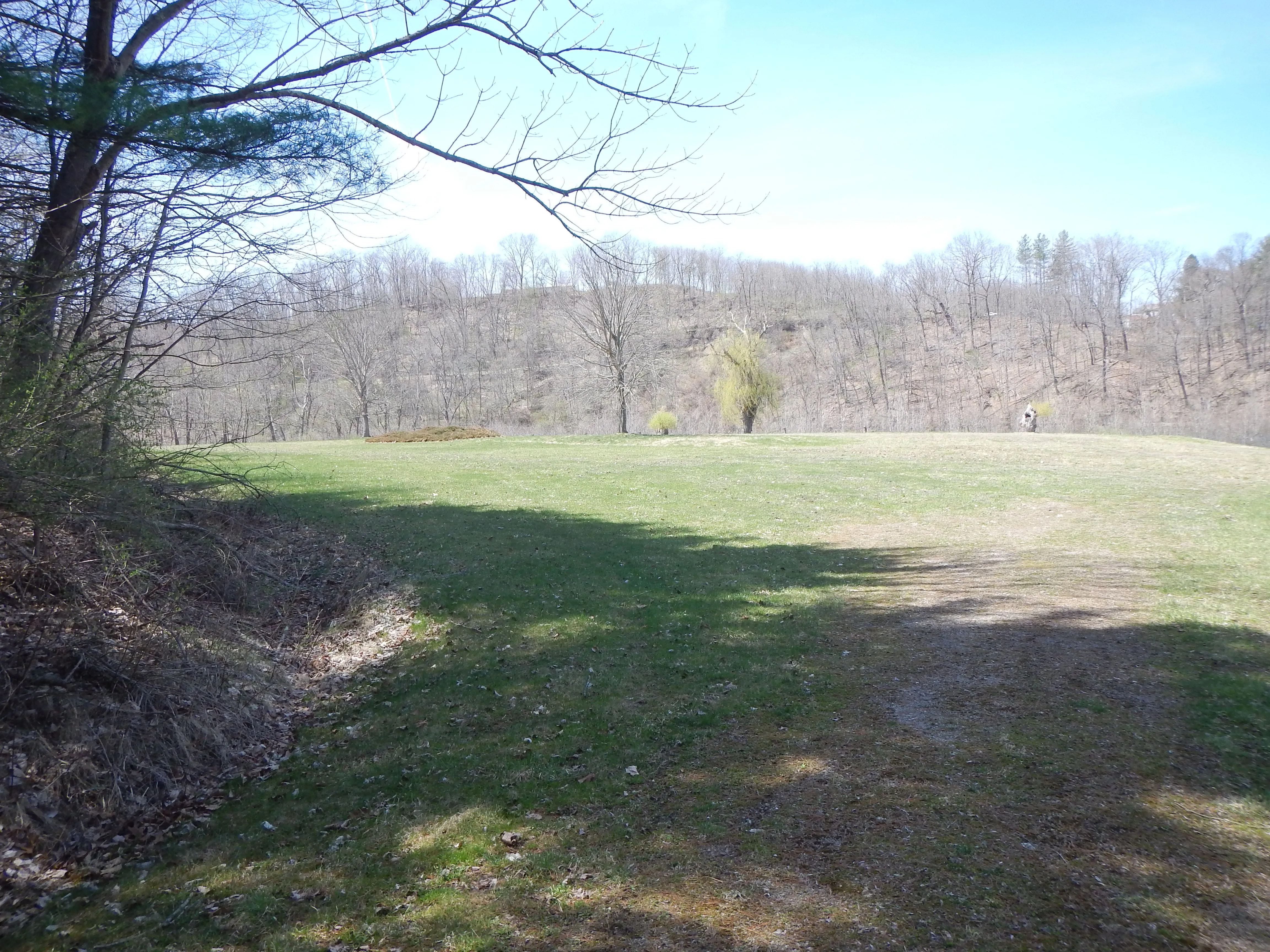Blockhouse peninsula on Dutch Fork Lake. Block house site is to the right and behind camera underwater.