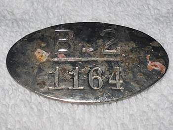 Bus Drivers Badge - Found at the 1880 Myrtle School site.