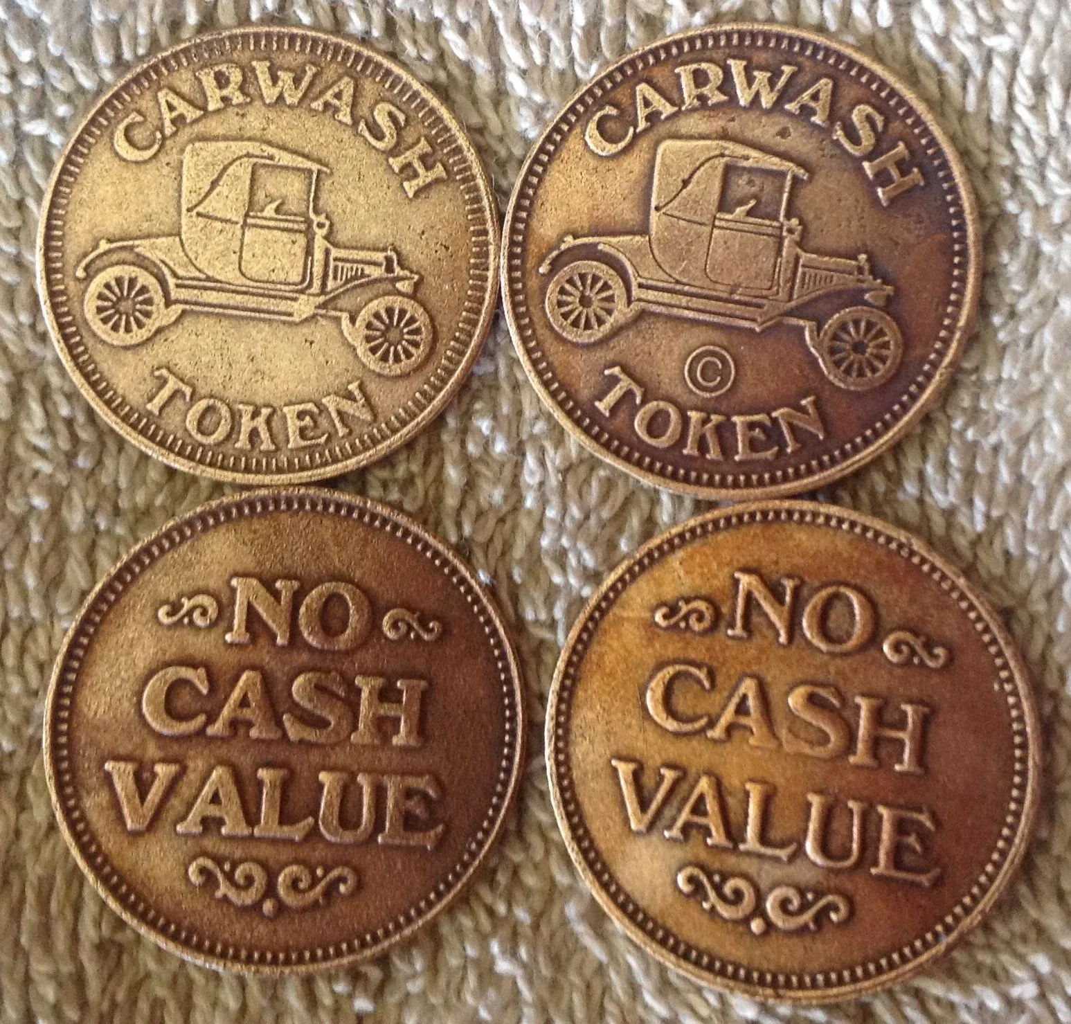 Carwash Tokens
Found 8/23/16
Columbus, Ms