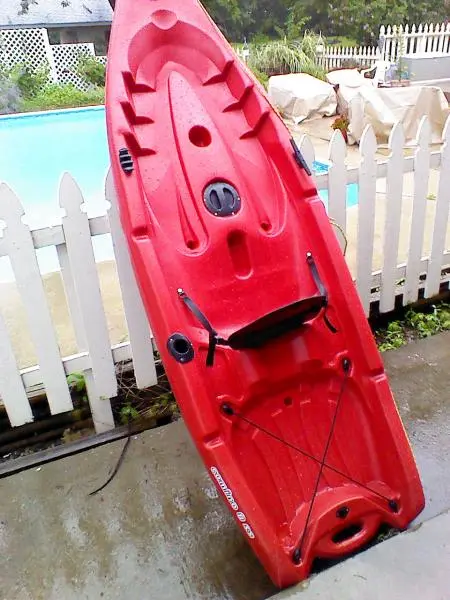Cleats and fishing pole holder installed