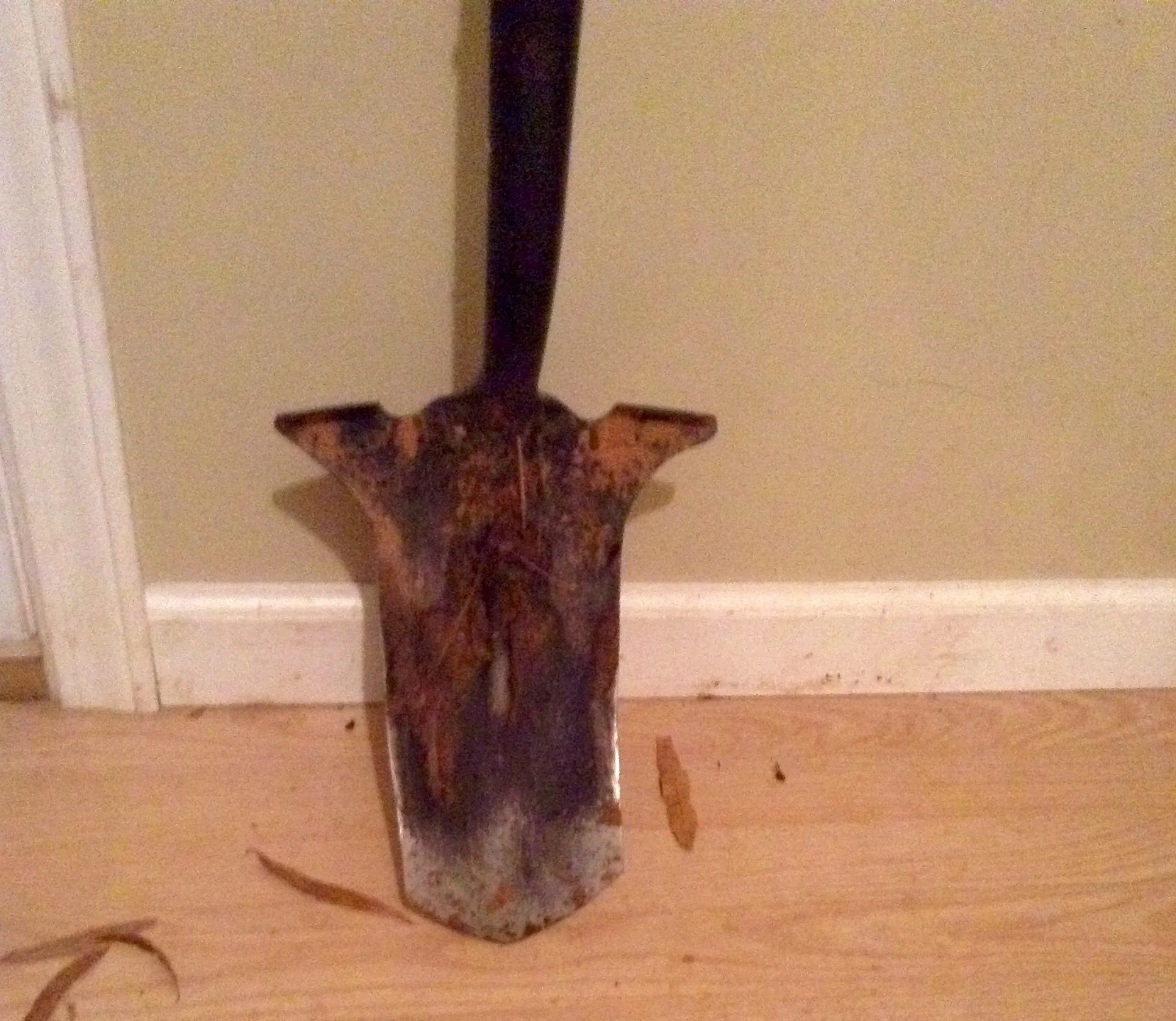 Close up of shovel again