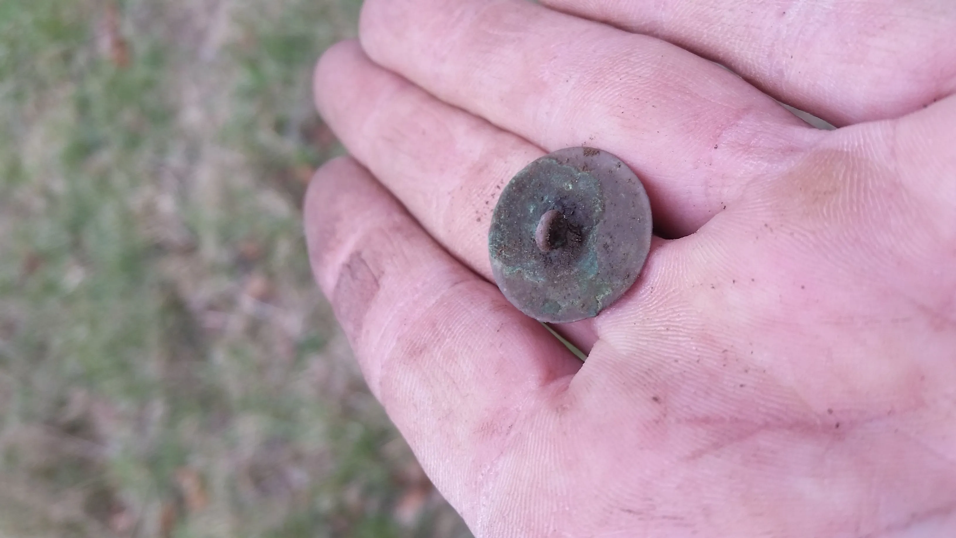 Confederate button.