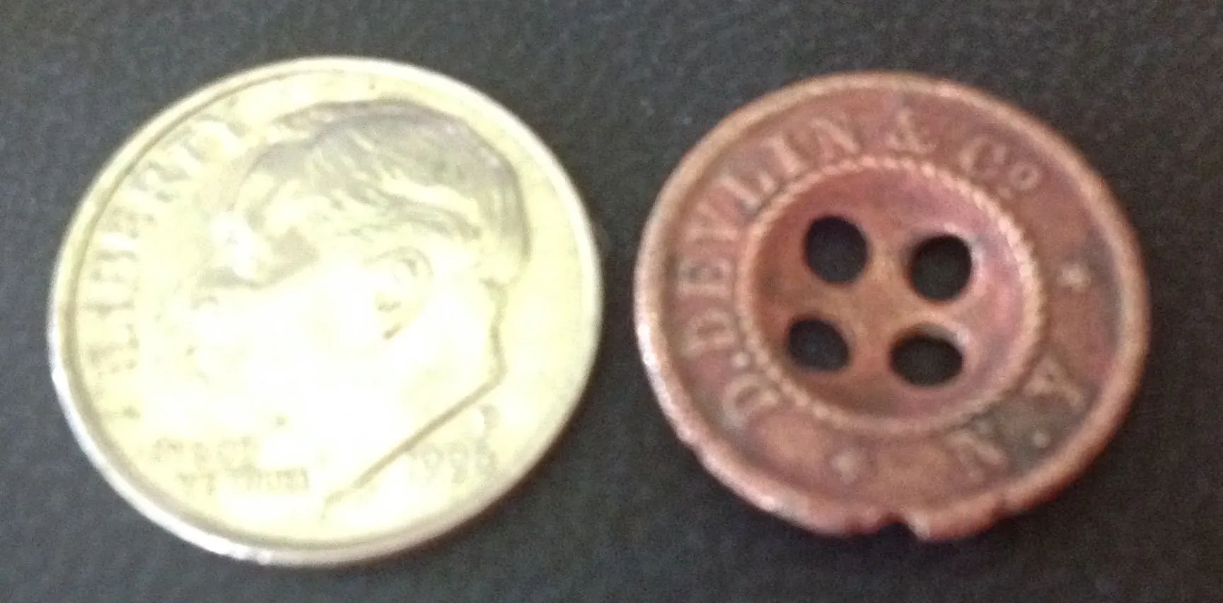 Devlin & Co. N.Y.
Vintage Button
Found 05/20/15
Columbus, Ms.