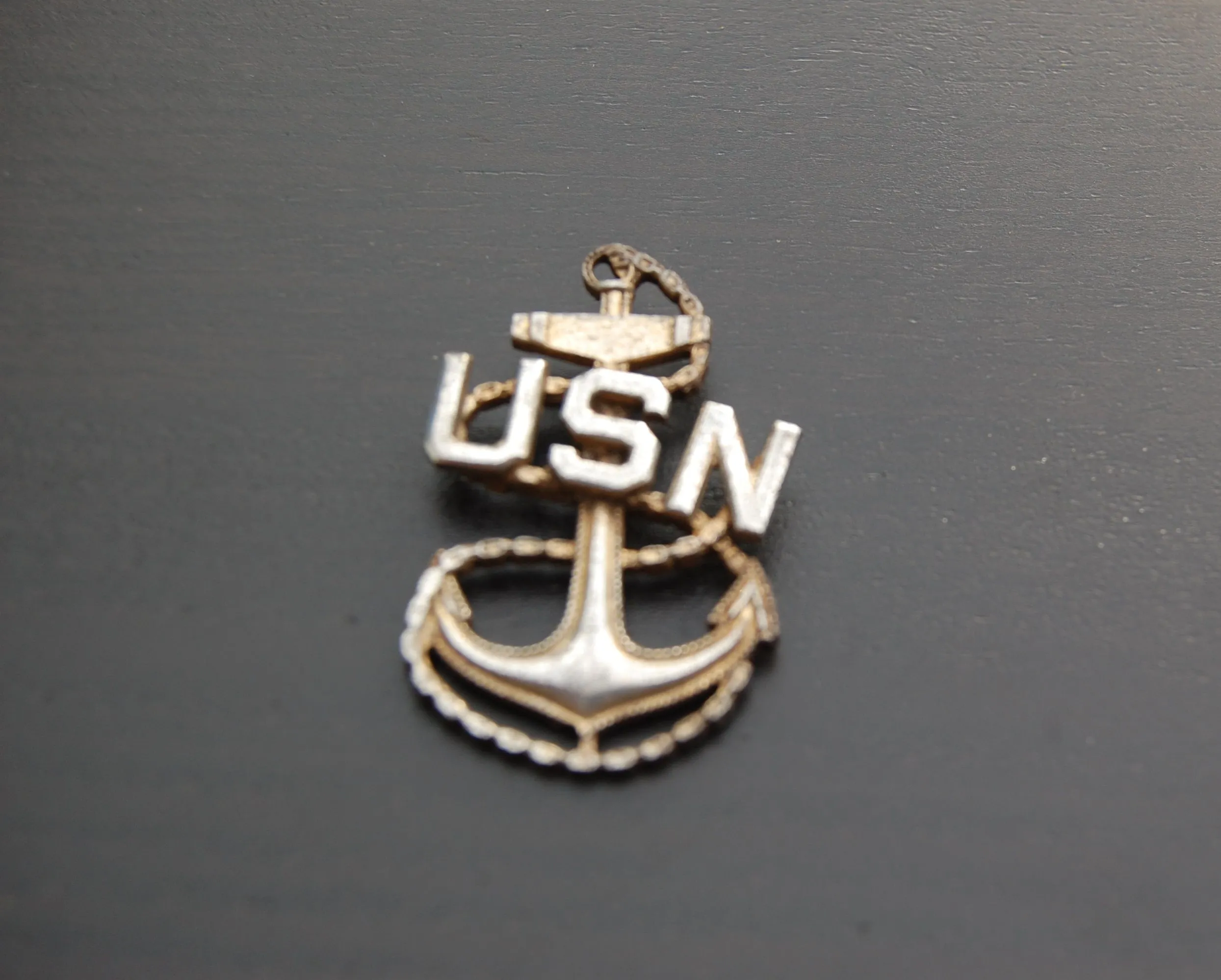 DSC 0001
1940's Sterling silver U.S. Navy pin.