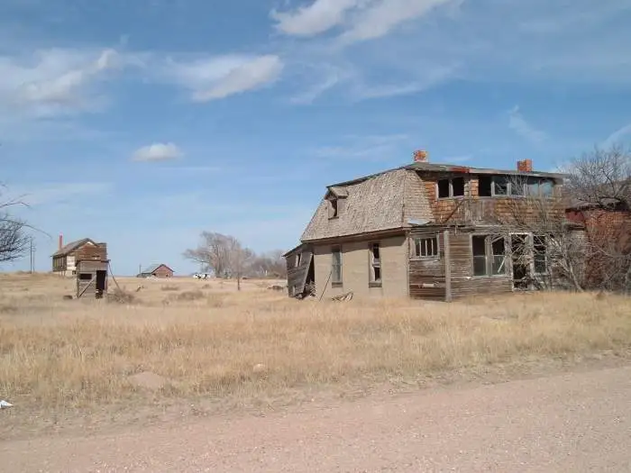 Dust Bowl Victim - Many small agricultural towns fell victim to the dust storms of the 30's. They weren't much to begin with and now are just ghost to