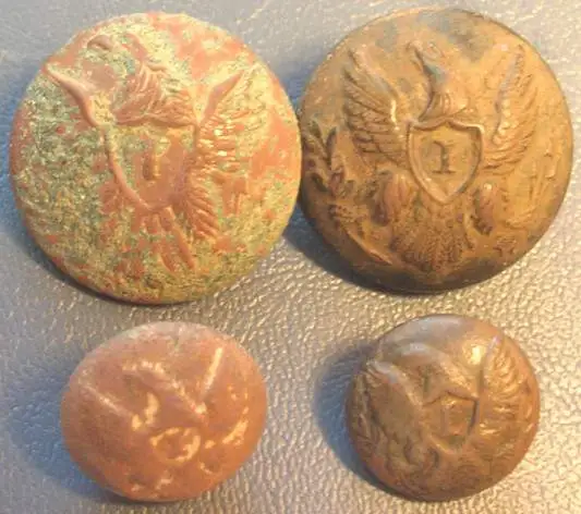Eagle I Buttons - I dug these at different Civil War sites.