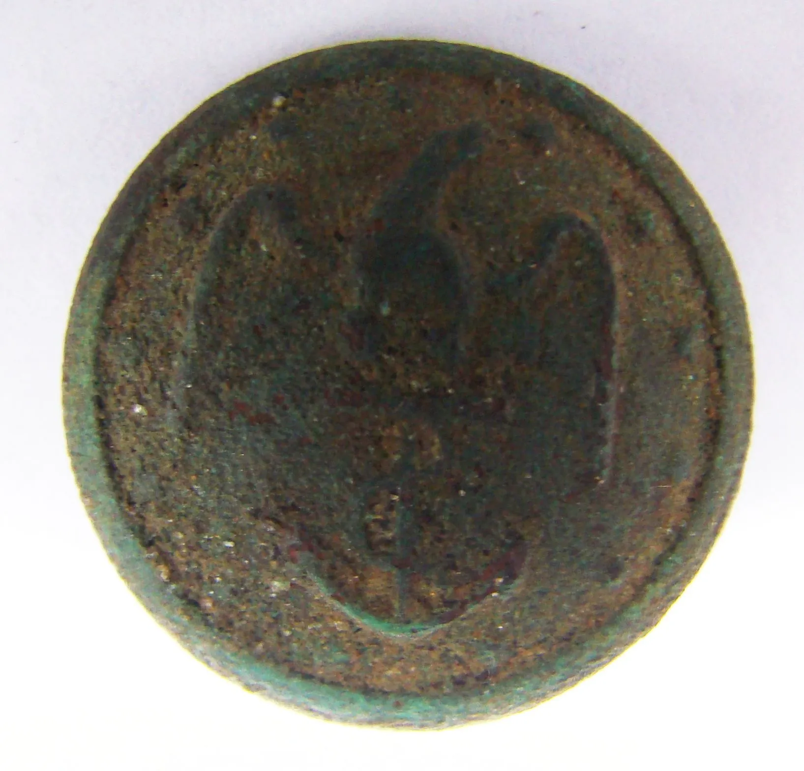 Early US Navy Button Smith & Young co new York. Manufactured 1830-1852. Found metal detecting Terrell county Georgia cotton field