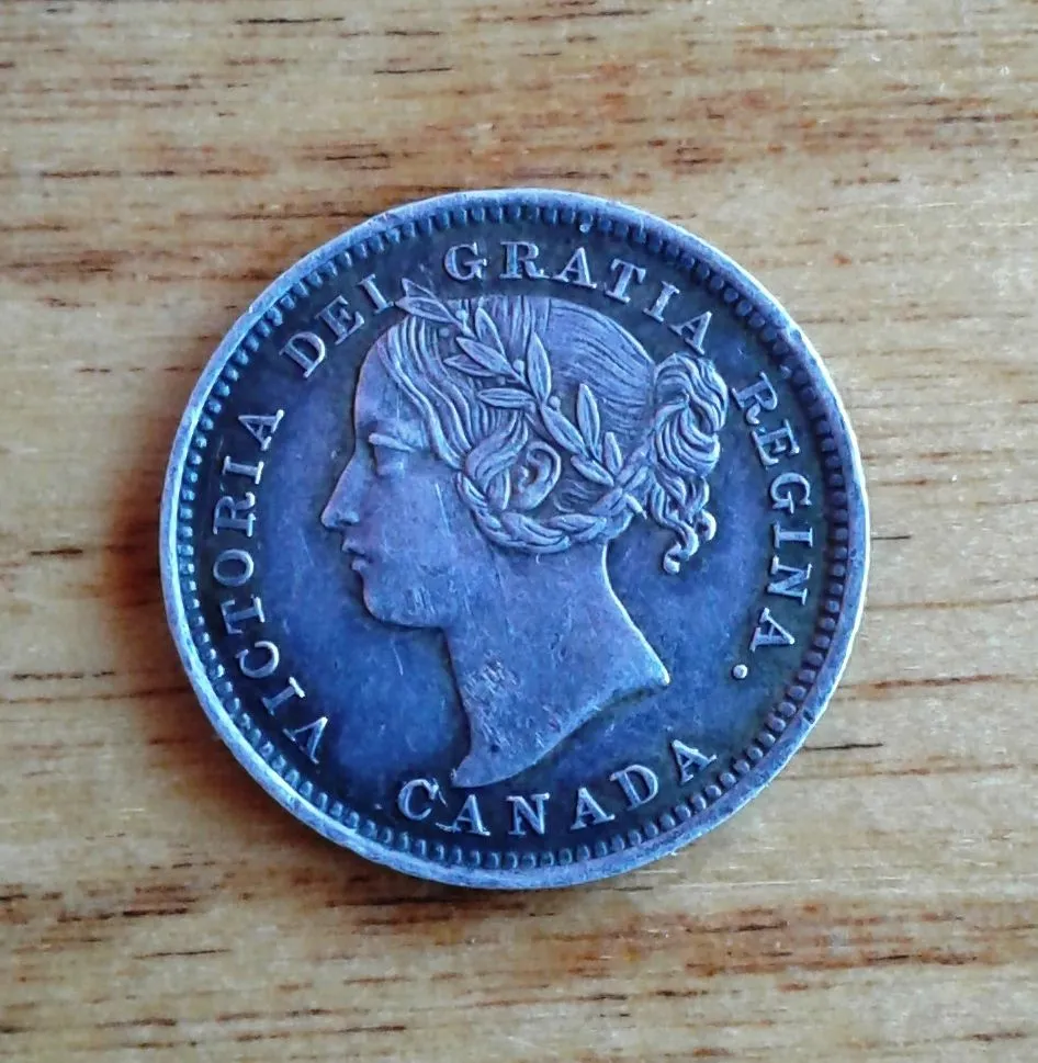 Eyeball find in a bag of loose silvers. Superb details still remaining for a coin that dates from 1858 to 1901

QVFront