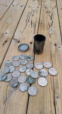 First coin spill found