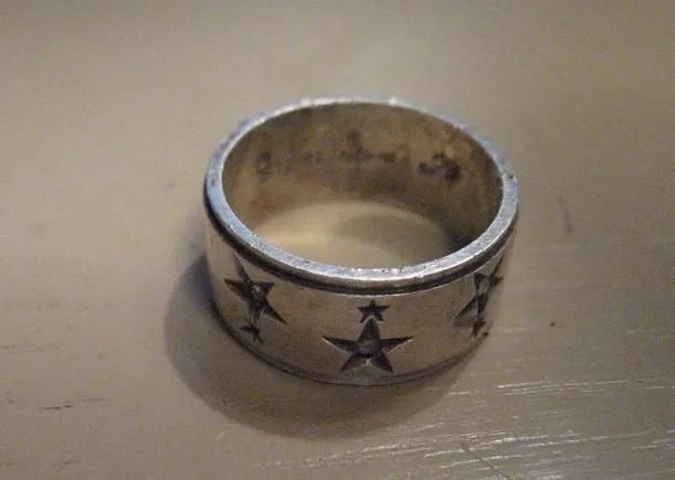 First silver and first ring - Found at an old barn site on the west side of the Kansas City metro area.  Summer 2009.